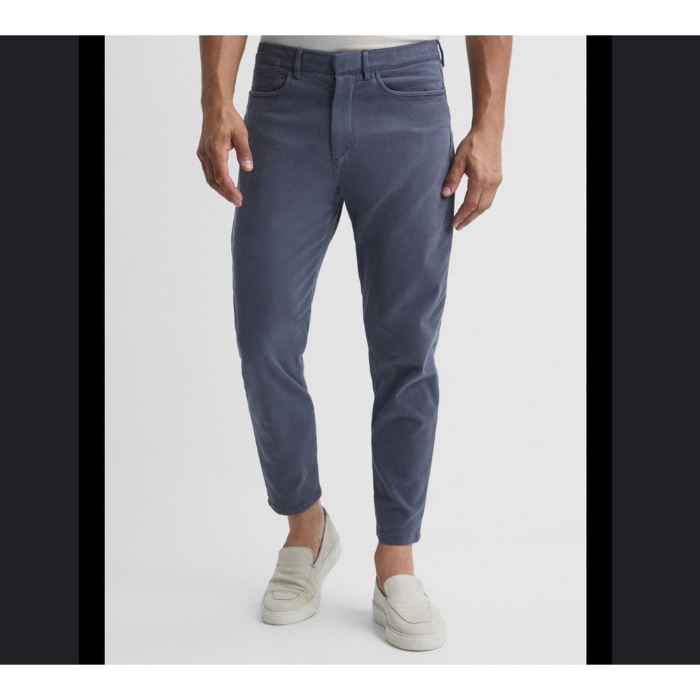Reiss Brushed Cotton Slim Fit Pants Airforce Blue‎ 34x30